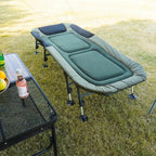 Camping Cots for Adults 330Lbs with Carry Bag, Heavy Duty Folding Bed with Soft Padded Cushion, Portable Military Cot for Hunting, 180�� Adjustable Reclining Outdoor Lounger