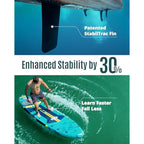 ZLX 11'6" Extra Wide Inflatable Stand Up Paddle Board SUP, Stable Non-Slip Deck Pad, Unique Fin System and Premium iSUP Accessories - Portable Backpack & Upgraded Pump for Adults, All Skill Levels