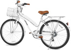 WEIZE Beach Cruiser Bike 26 inch Commuter Bicycle for Adult Men and Women 7-Speed/High-Carbon