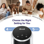 LEVOIT Tower Fan for Bedroom Standing Fan with 28dB Quiet for Sleep Remoter 12H Timer