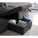 Anyan 83&prime;&prime; Wide Linen Reversible Sleeper Sofa &amp; Chaise