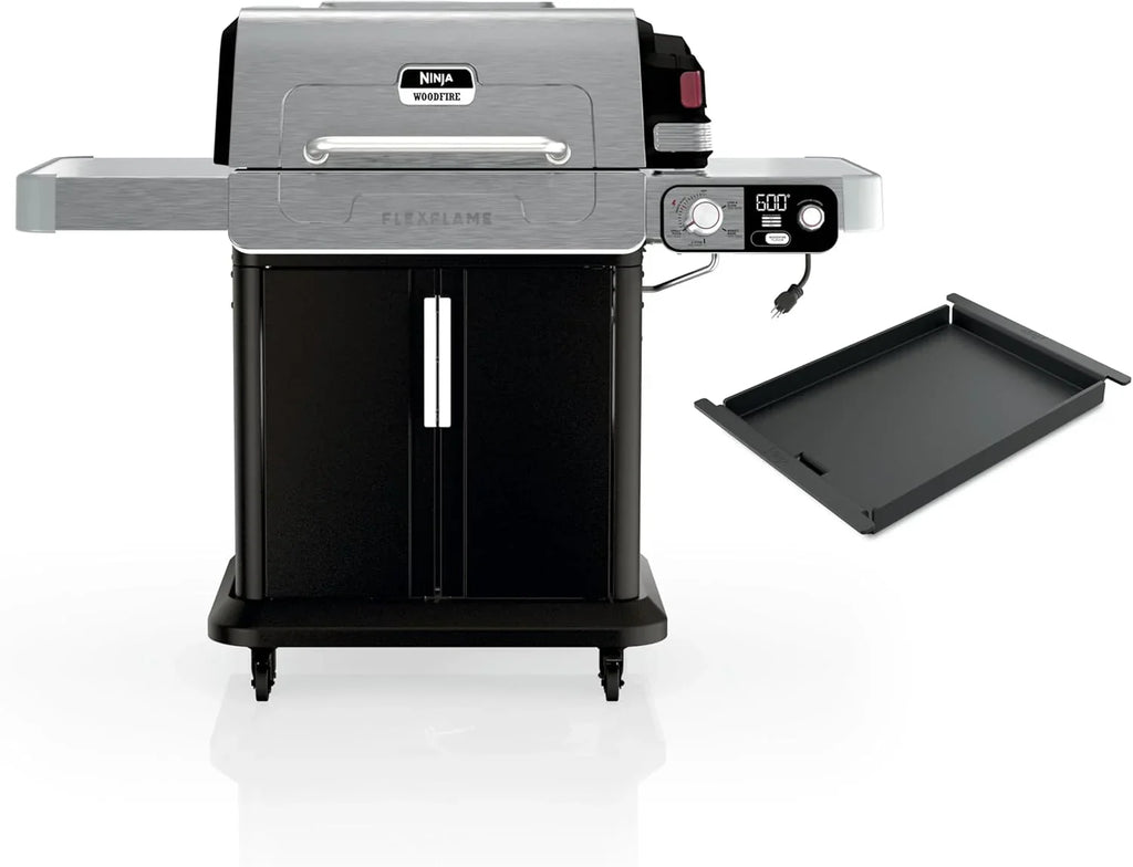 Ninja FlexFlame Grill and Smoker Electric Propane Grill Roaster BBQ Grill 5-in-1 Cooking System