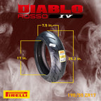 Pirelli Diablo Rosso IV Motorcycle Tires Set ?C Front 110/70ZR17 & Rear 190/55ZR17 with Bonus Keychain