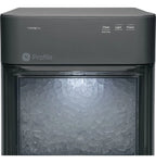 Countertop Nugget Ice Maker | Ice Machine with WiFi Connectivity | Smart Home Kitchen Essentials | Black Stainless