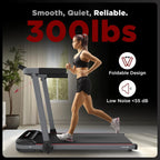 Walden Sports Folding Electric Treadmill with Handle Portable Running Machine LCD Screen
