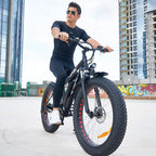 Speedrid Electric Bike 48V 500W Fat Tire Electric Bike Snow Bike 26??? 4.0, 48V 10Ah Removable Battery and Professional 7 Speed