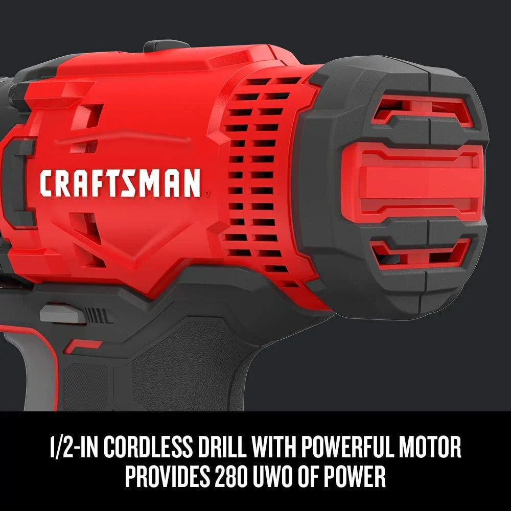V20 MAX Cordless Drill and Impact Driver Power Tool Combo Kit with 2 Batteries and Charger