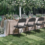 Sweetcrispy Folding Chair 12 Pack, Leather Padded Folding Chairs, Sturdy Metal Foldable Chairs