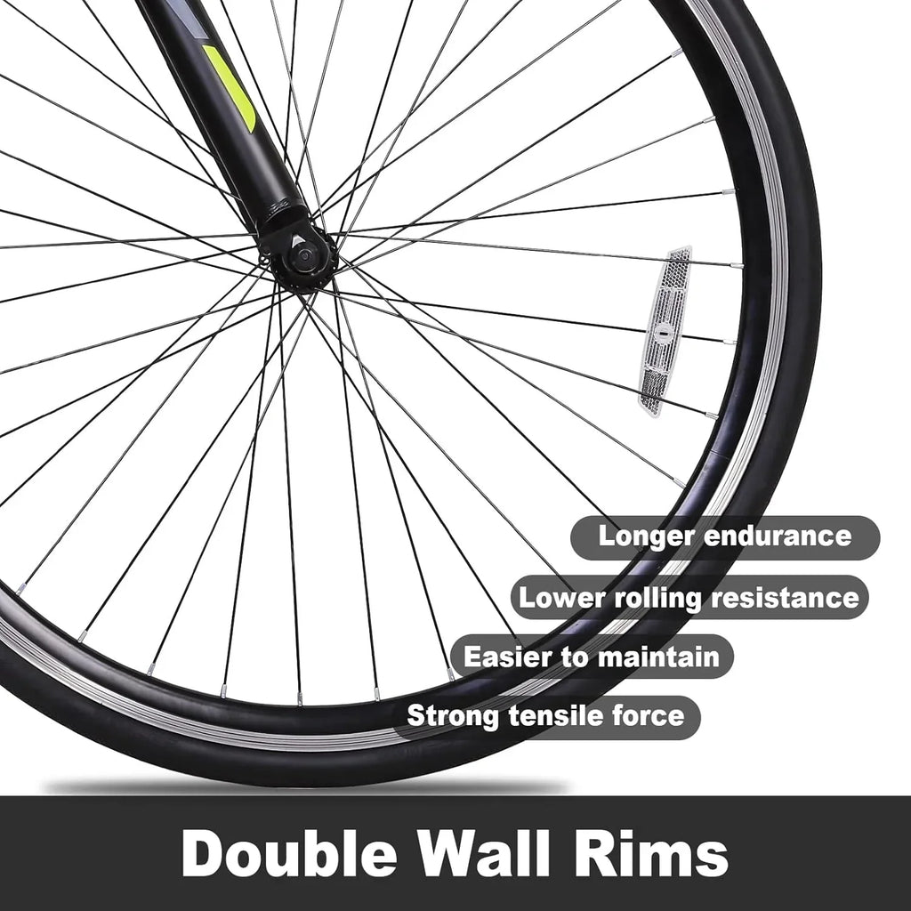 WEIZE Road Bike 700C Wheel City Commuter Bicycle Shimano 14 Speed Drop Bar Racing Adult Bike