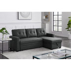 Anyan 83&prime;&prime; Wide Linen Reversible Sleeper Sofa &amp; Chaise
