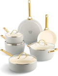 GreenPan Padova 10-Piece Induction-Ready Nonstick Ceramic Cookware Set, Dove Grey