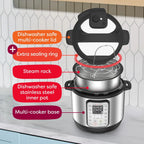 9-in-1 Multicooker, Pressure Cooker, Slow Cook, Rice Maker, Steamer, Sauté, Yogurt, Warmer & Sterilizer, Includes App With Over 800 Recipes, Stainless Steel, 6 Quarts