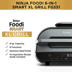 Ninja Foodi Smart XL 6-in-1 Indoor Grill with Air Fry Bake Roast Broil and Dehydrate