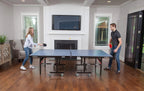 JOOLA Inside Professional MDF Indoor Ping Pong Table with Quick Clamp Table Tennis Net and Post Set - 10 Minute Easy Assembly - Tournament Quality - Foldable with Single Player Playback Mode