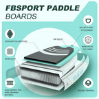 FBSPORT 11' Premium Stand Up Paddle Board Yoga Board with Durable SUP Accessories Carry Bag