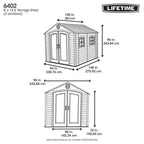8 ft. W x 12.5 ft. D Plastic Storage Shed