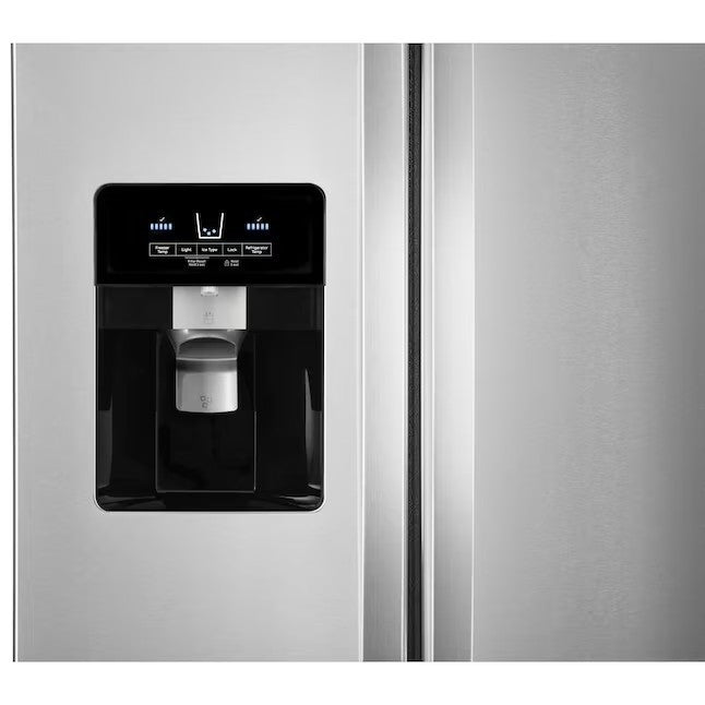 Whirlpool 21.4-cu ft Side-by-Side Refrigerator with Ice Maker (Fingerprint Resistant Stainless Steel)
