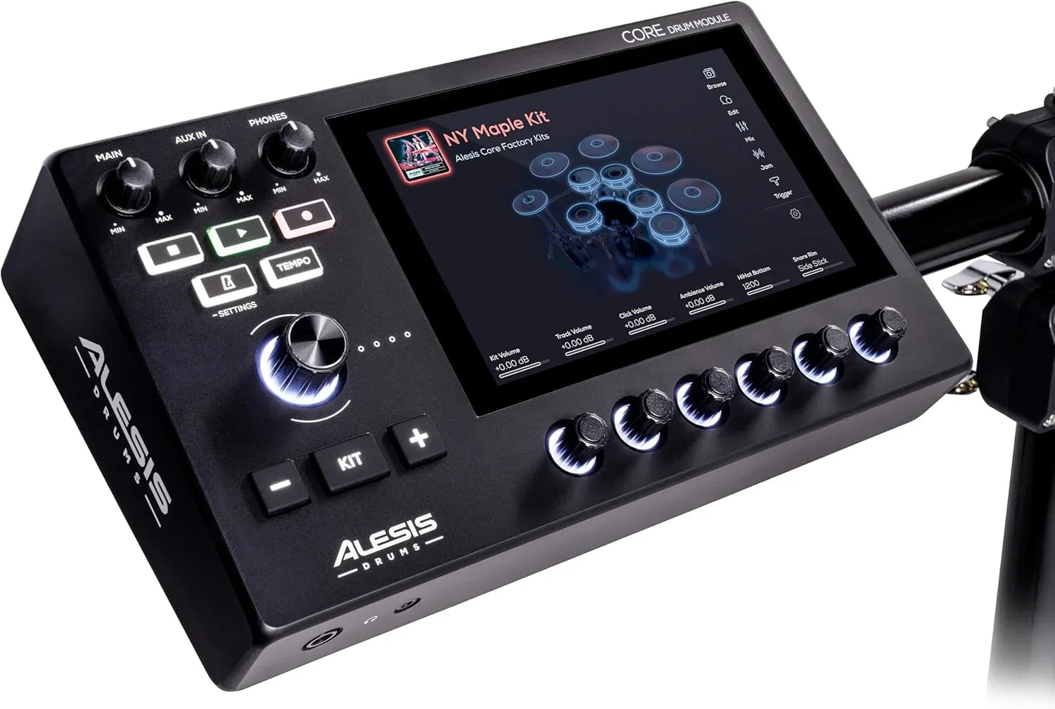 Alison Strata Prime Electronic Drum Set with Touch Screen Dual Area Grid Head