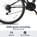 WEIZE Mountain Bike 26 27.5 inch Outdoor Hybrid Bikes 18-Speed High-Carbon Steel Full Suspension