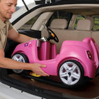 Step2 Whisper Ride II Ride On Push Toy Car Pink Ride On Car with Included Seat Belt Easy Storage