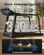 UMAY household folding tilt treadmill with heart rate sensor Low noise