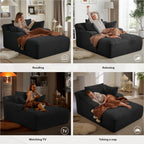 50-inch indoor recliner, oversized corduroy upholstered boneless sofa bed, deep sleeper sofa reading chair, cloud sofa, living room sofa