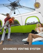 Portable camping tent for 4/6/8/10 people with instant cabin and rainproof and windproof