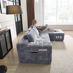 Cloud Sectional Couch with L Shape Chaise Modern Modular Sofa with Deep Seat Built in Cup Holder
