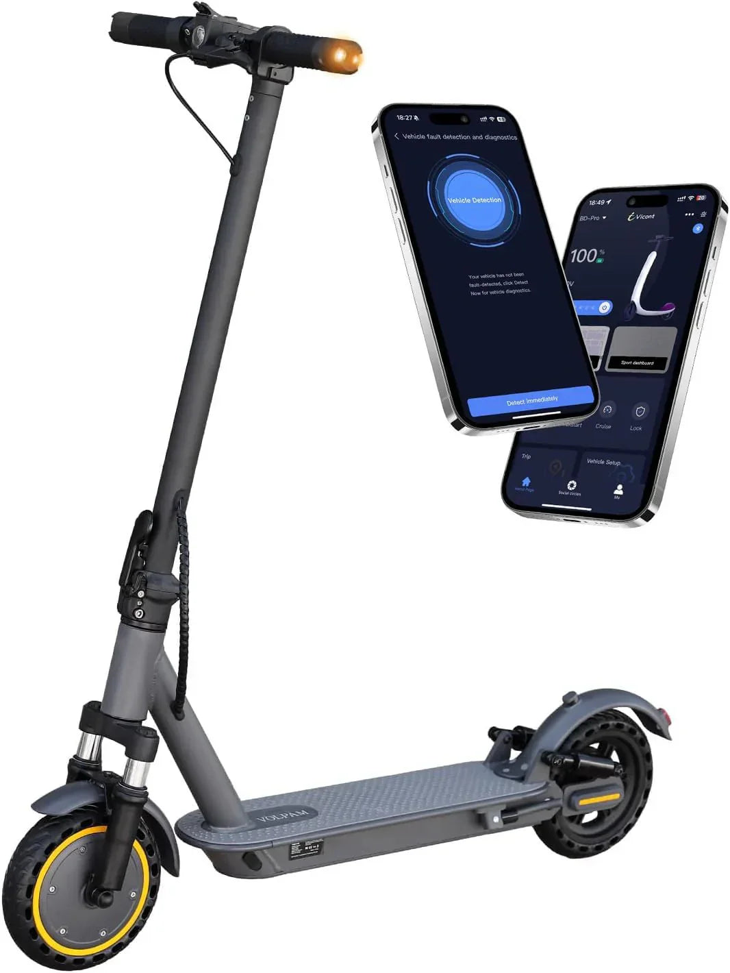 Electric Scooter 350W/500W Powerful Motor 8.5"/10" Solid Tires 19/22Mph 28/21/12 Miles Range