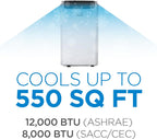 BLACK+DECKER 10,000 BTU Portable Air Conditioner for Rooms up to 450 Sq with Remote Control
