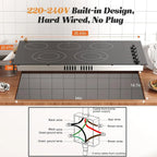 Karinear 30 Inch Electric Cooktop 4 Burners Built-in Ceramic Cooktop Radiant Electric Stove Top