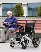 Electric Wheelchair,25 Miles Longer Range, Foldable Power Wheelchair for Adults Seniors,500W Dual Motors,Compact Motorized Wheelchair All Terrain,Intelligent Folding, Travel Size