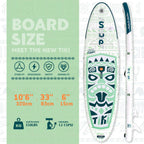 FunWater Inflatable Stand Up Paddle Board with Premium SUP Paddle Accessories, Non-Slip EVA Deck, 11'/10'6' Paddle