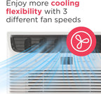 Frigidaire 5,000 BTU Window Air Conditioner with Remote Control, Cools Up to 150 Sq. Ft., Quiet Operation, Eco Mode, 3 Fan Speeds, Auto Restart, White