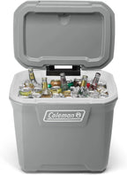 Coleman Insulated Portable Rolling Cooler with Wheels, Leak-Proof Outdoor Hard Cooler, Keeps Ice for Up to 5 Days, 100 Quart