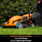 LawnMaster CLM2413A Cordless 13-Inch Lawn Mower 24V Max with 2X4.0Ah Battery and Charger