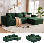 110 Cloud Sectional Couch, Boneless Sofa for Living Room Modular Sectional Sofa with Deep Seat