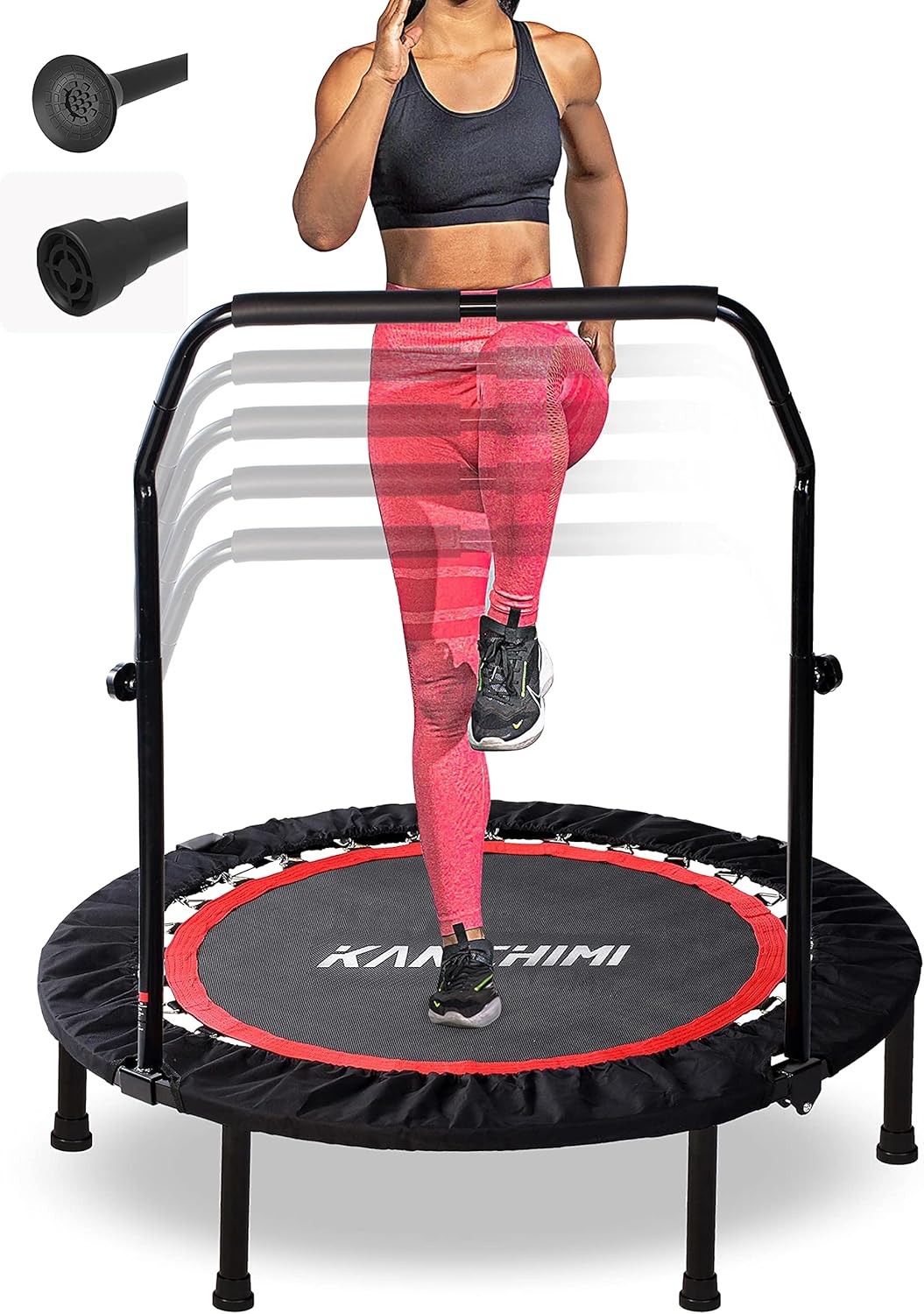 Kanchimi 40" 48" Folding Mini Fitness Indoor Exercise Workout Rebounder Trampoline