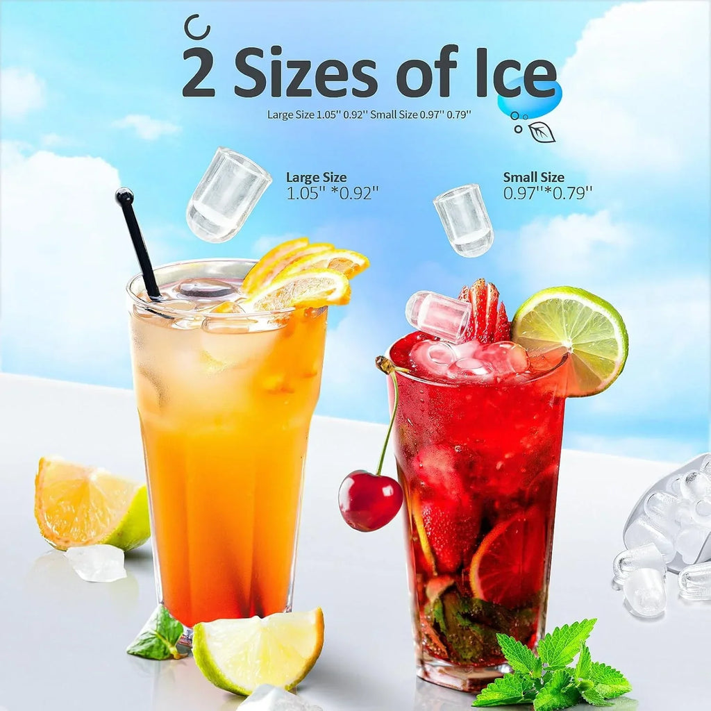 Nugget Ice Makers Countertop Pebble Ice Machine with Chewable Pellet Ice Self-Cleaning