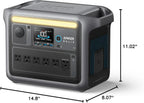 Portable Power Station 1800W (2400W Peak) Solar Generator 58 Minutes to Fully Charge