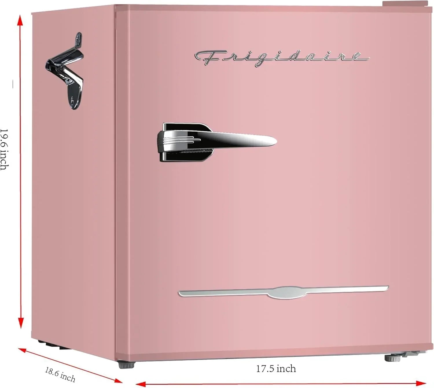 Frigidaire EFR176 Retro Compact Fridge with Chiller Mini Refrigerator Built-in Bottle Opener