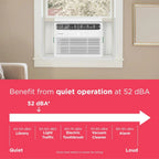 Frigidaire 5,000 BTU Window Air Conditioner with Remote Control, Cools Up to 150 Sq. Ft., Quiet Operation, Eco Mode, 3 Fan Speeds, Auto Restart, White